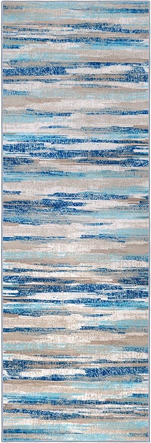 Lansny Modern Abstract Runner Rug 2.6x10 - Image 3