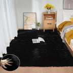 ORINOVA Black Fluffy Rug 5x7 Area Rugs by ORINOVA