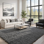 5x7 Area Rugs for Living Room: Ultra Soft Fluffy Shag Gray Rug for Bedroom - Image 8