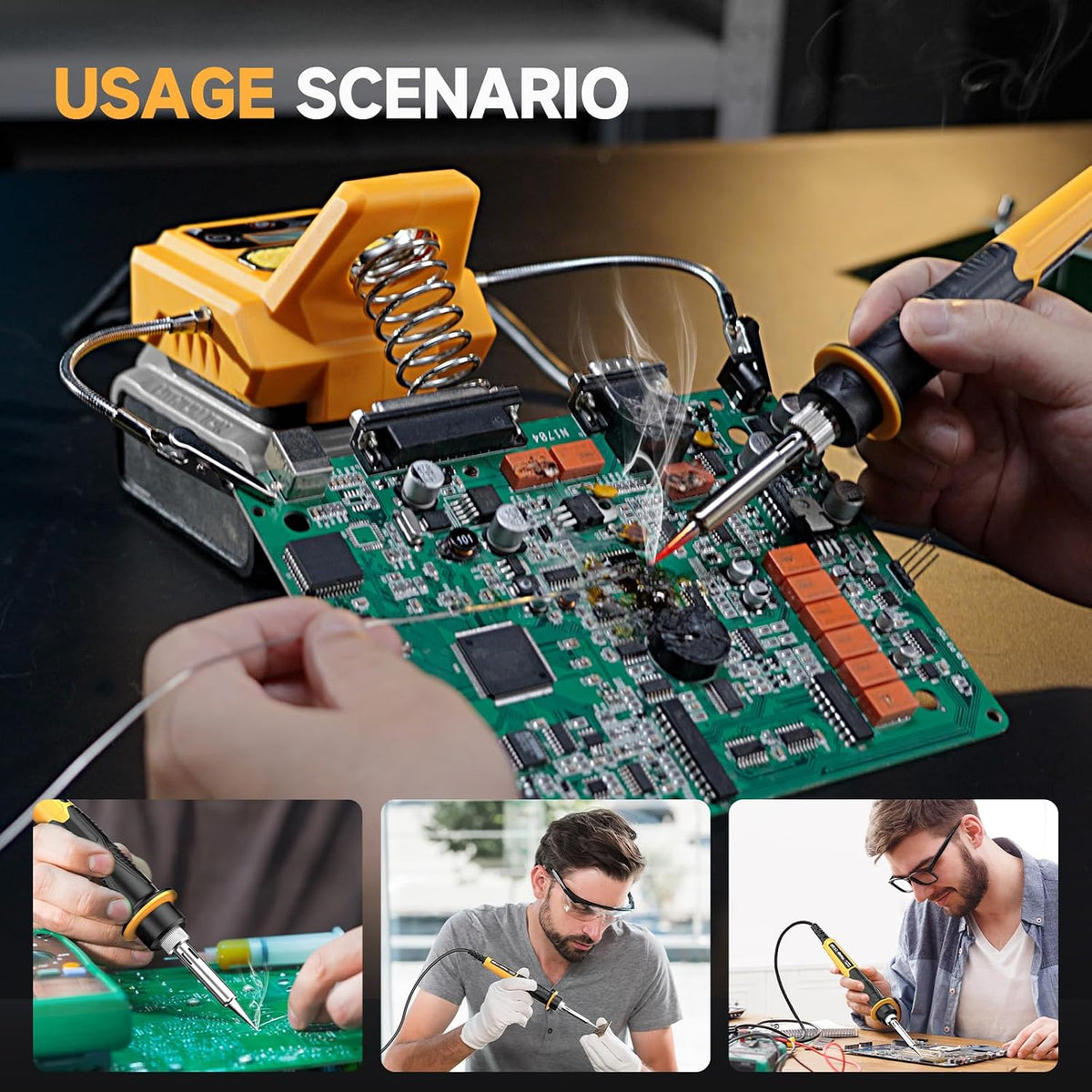Cordless Soldering Station for Dewalt 20V Max Battery with 2 Helping Hands
