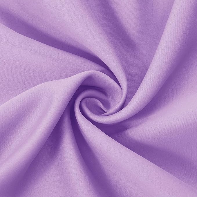LEMOMO Lavender Blackout Curtains 66 x 63 Inch Length/Set of 2 Curtain - Image 5