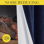 NICETOWN 100% Absolutely Blackout Linen Curtains - Image 4