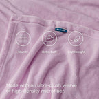 Bedsure GentleSoft Fleece Blankets King Size Lilac Lavender - Image 3