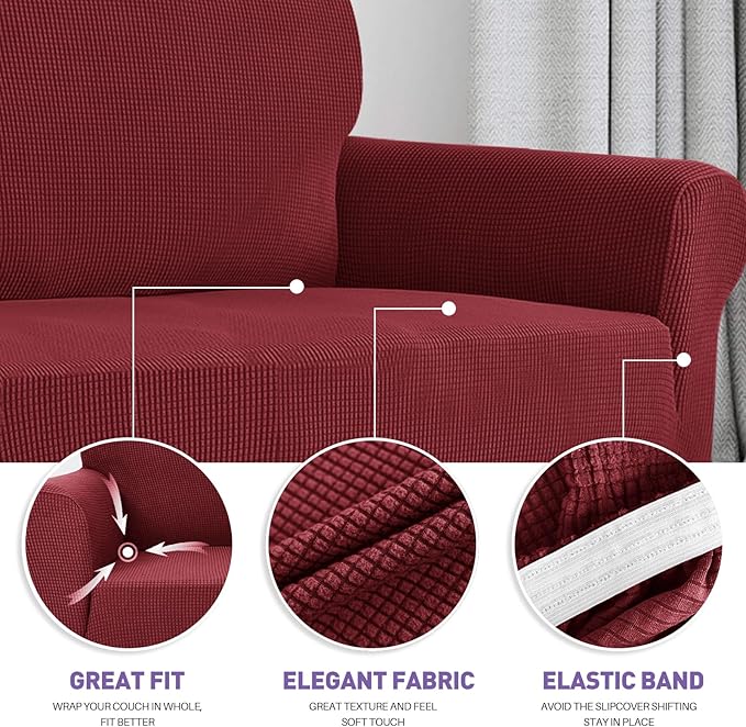 ZNSAYOTX Super Stretch Couch Cover Universal Sofa Covers - Image 3