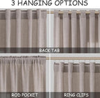 Nanspring Brownish Grey Linen Curtains - Image 2