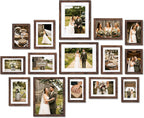 Fixwal Picture Frames Set, 15 Pack, MDF, Soft Earth Tones, 8x10, 5x7, 4x6