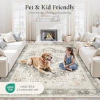 Rugflix 5x7 Area Rugs for Living Room, Machine Washable Rug Non Slip Stain - Image 5