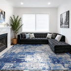 Washable Area Rugs 10'x14' Non-Slip Modern Abstract Soft by RELEANY