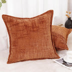 HPUK Fall Chenille Soft Throw Pillow Covers 18x18 Set of 2, Accent Cushion - Image 3