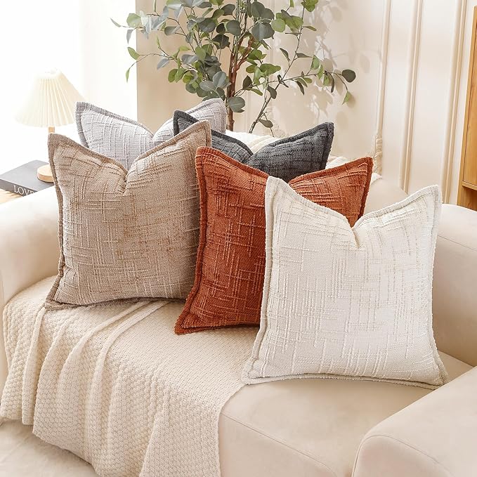 HPUK Fall Chenille Soft Throw Pillow Covers 18x18 Set of 2, Accent Cushion - Image 8