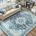 Lofus 8x10 Washable Area Rug, Vintage Floral Rugs - Image 2