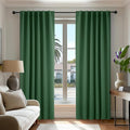 Deconovo Solid Back Tab and Rod Pocket Curtains Thermal Insulated Blackout by Deconovo