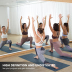Home Gym Mirror for Wall, 48x24x3PCS Frameless Full Length Mirror, Silver