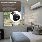WooFog（Short）Window Security Bar Adjustable, Window Bars Security Inside, Window Lock Bar for Horizontal Sliding Windows, Window Locks for Up and Down Windows, Extends Form 11" to 18" (White-4 Pcs)
