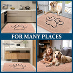 OLANLY Dog Door Mat for Muddy Paws 36x24, Paw Print Design, Absorbs Moisture - Image 8