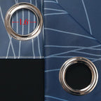 Estelar Textiler Yellow and Navy Blue Ombre Blackout Curtains - Image 7