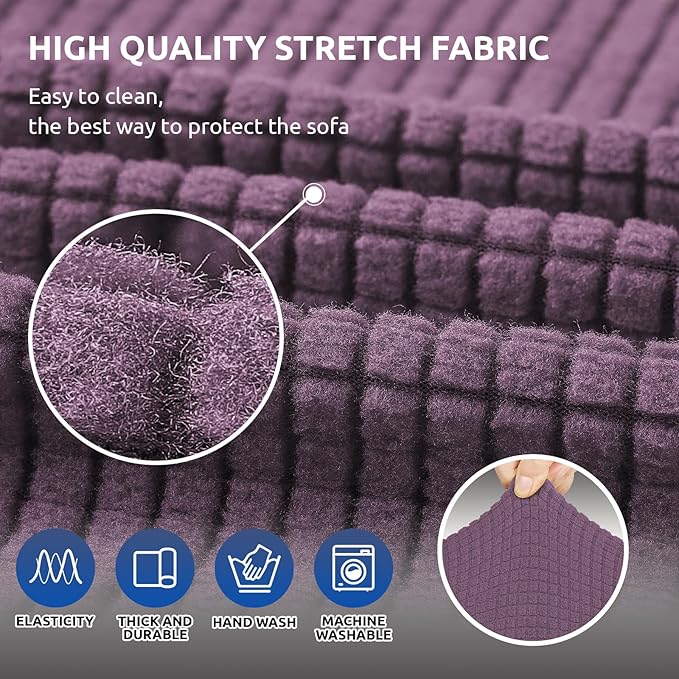 KEKUOU Stretch Sofa Cover Slipcover ，Couch Covers - Image 5