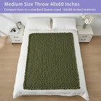 Bigacogo Chunky Knit Throw Blanket - Image 4