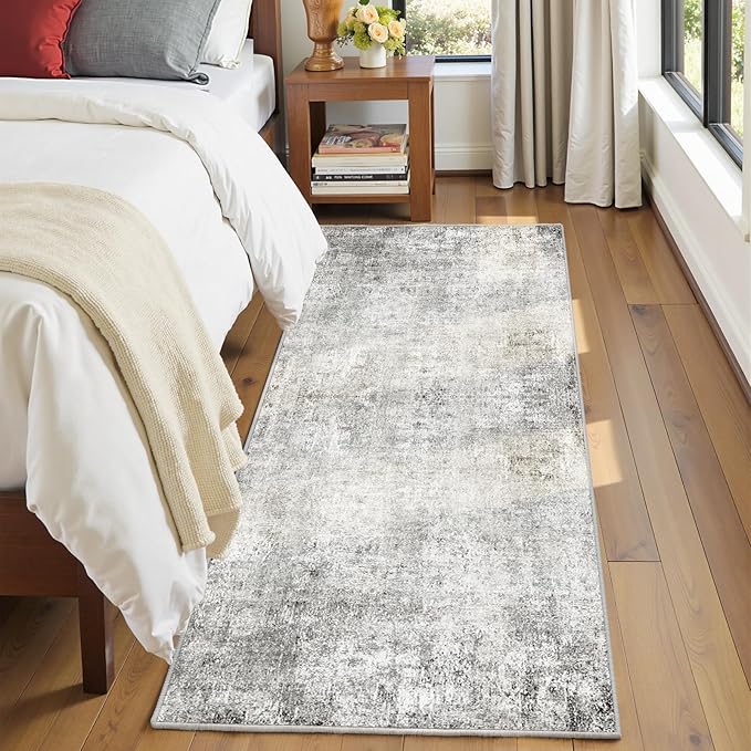 Washable Area Rugs 2'x6' Non-Slip Modern Abstract Soft by RELEANY