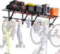 PLKOW Garage Wall Shelving with Bike Hooks, Adjustable Storage Rack