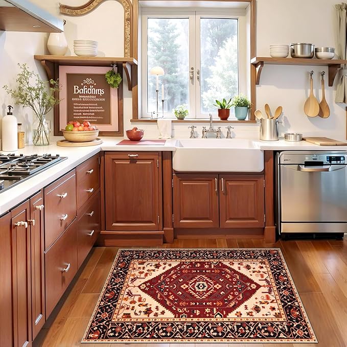 SERISSA Boho Rugs for Entryway, 2x3 Washable Non-Slip Entryway Rug Small Area - Image 3