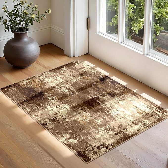 Washable Area Rugs 2'x3' Non-Slip Modern Abstract Soft - Image 3