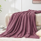 BEDELITE Fleece Blanket Twin Size – 3D Ribbed Jacquard Soft and Warm Decorative - Image 7