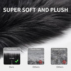 Small Faux Fur Rug, 2x4 ft Ultra Soft Sheepskin Rug Chair Sofa Cover Seat Pad - Image 7