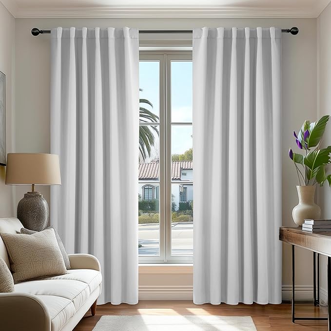 Deconovo Blackout Curtains, Thermal Insulated, W52 x L72 2 Panels, Back Tab by Deconovo