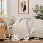 Queen Size Comforter Set- 7 Pieces Tufted Bed in a Bag Queen Bedding Sets