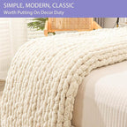 Bigacogo Chunky Knit Throw Blanket - Image 6