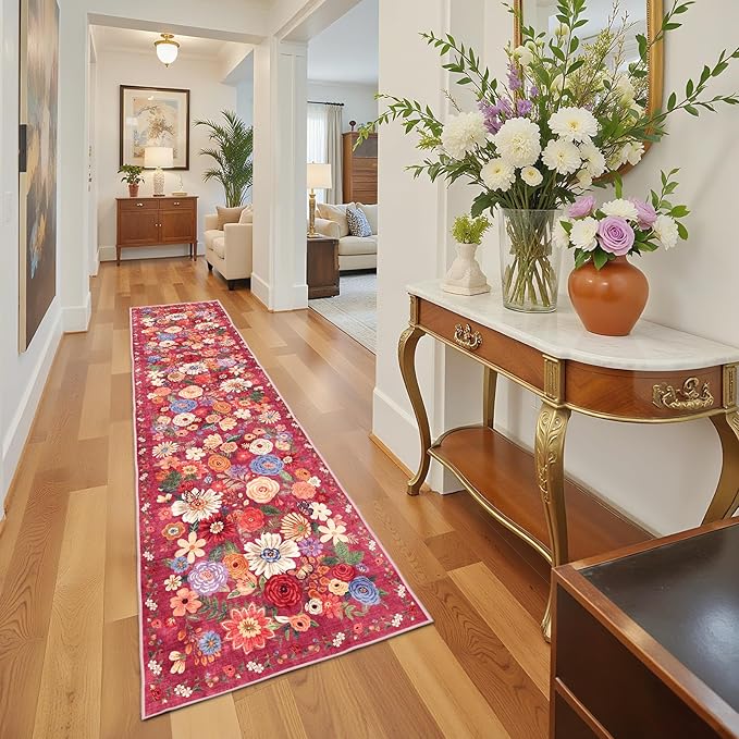 Rug for Hallways Kitchen Rug 2'6" x 14', Non Slip Washable Rugs - Image 5