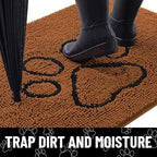 Smiry Dog Door Mat for Muddy Paws, Absorbent Dirt Trapper Non Slip Quick Dry - Image 2