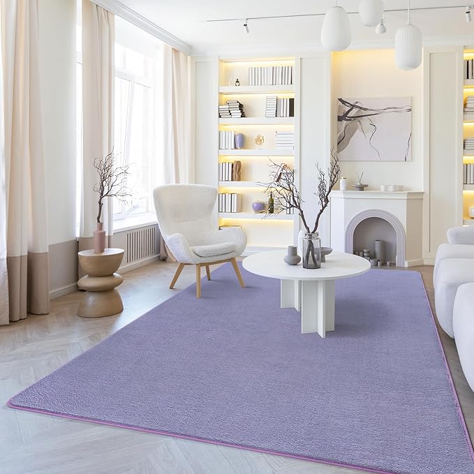 Amearea Modern Area Rugs for Bedroom Living Room, 4x6 Feet Purple Thickened - Image 9