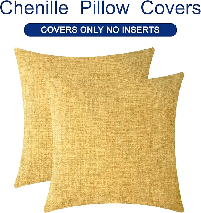 CaliTime Throw Pillow Covers Decorative 16 X 16 Inches Pack of 2 Cozy Soft - Image 6