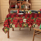 Softalker Christmas Rectangle Tablecloth 60 x 144 Inch, Red Checkered