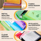 Deli 10 Pack Plastic Expanding File Folder, Colorful File Folder Organizer