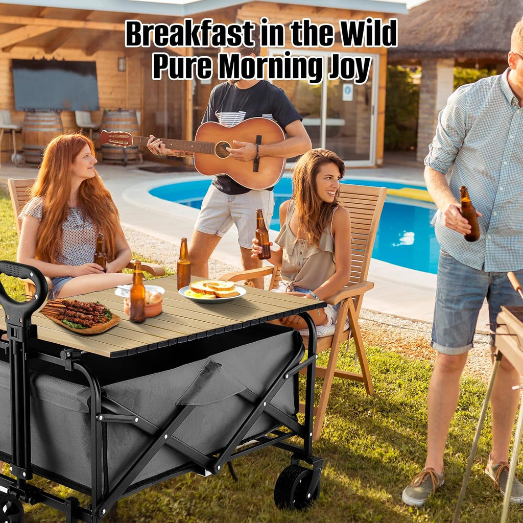 Metal Tabletop Board for Wagons Cart,Foldable Table 34"×21"