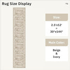 Runner Rug 2'6" x 12' Washable Non-Slip Runner Rugs - Image 5