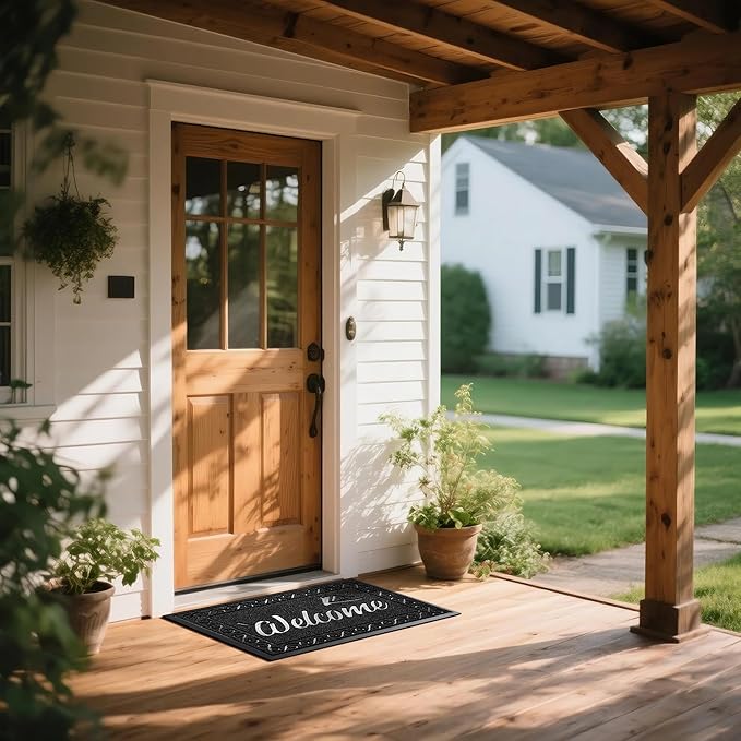 Yimobra Welcome Mat Outdoor Indoor, Waterproof Heavy Duty Front Door Mat - Image 3