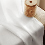 Linen White Curtains 90 inches Long - Image 3