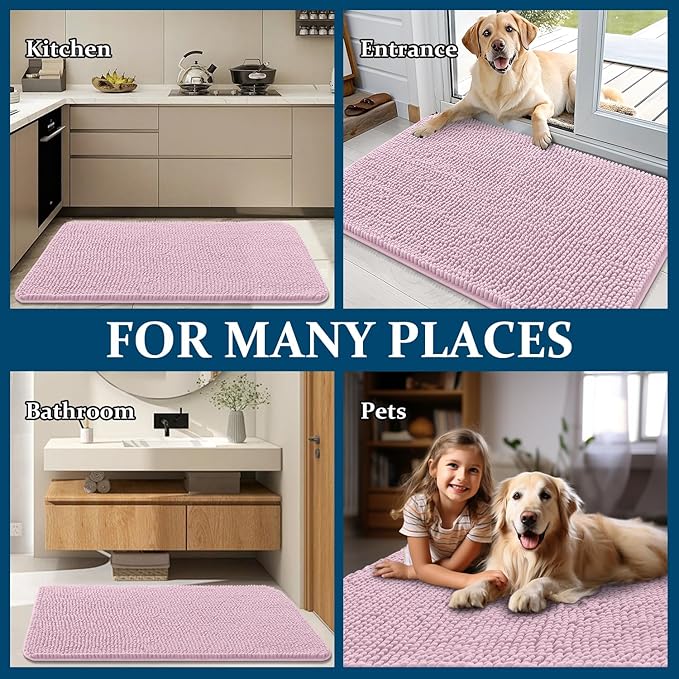 OLANLY Dog Door Mat for Muddy Paws 54x24, Absorbs Moisture and Dirt, Absorbent - Image 8