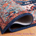 SERISSA Washable Rugs 6x9 Area Rugs, Large Non-Slip Boho Living Room Rust Rug - Image 8