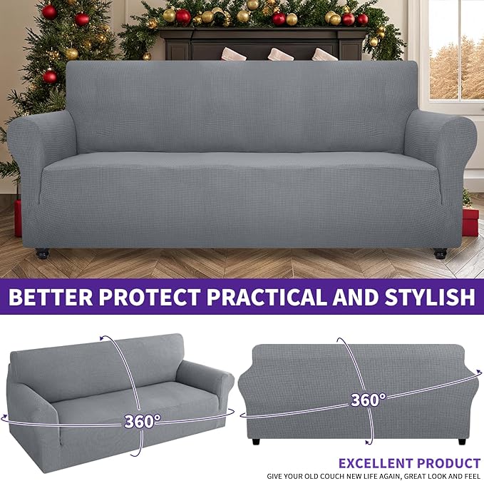 ZNSAYOTX Super Stretch Couch Cover Universal Sofa Covers - Image 2
