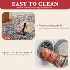 SERISSA Washable Rugs 6x9 Area Rugs, Large Non-Slip Boho Living Room Rug - Image 3