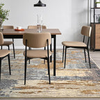 Toneed Abstract Area Rug Modern Washable Rug Soft Non Slip Rug Low Pile - Image 3