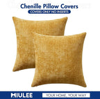 MIULEE Pack of 2 Lumbar Couch Throw Pillow Covers 20x12 Inch Neutral Gold - Image 7