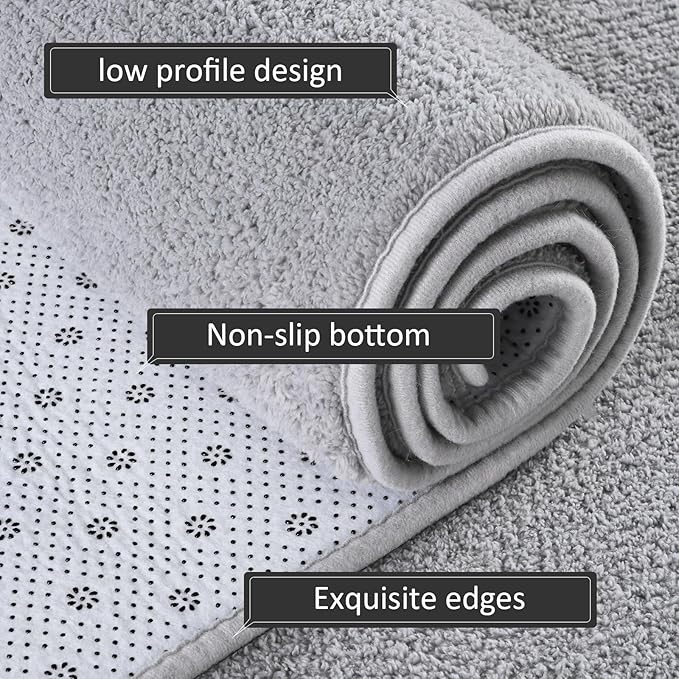 AROGAN 4x6 Feet Shag Area Rugs for Bedroom, Modern Washable Rugs for Living Room - Image 4