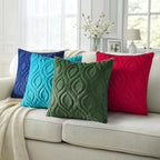 decorUhome Summer Throw Pillow Covers 24x24 Inch Set of 2, Soft Plush Faux Wool - Image 5
