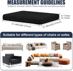 Patio Stretch Cushion Covers, Chair Cushion Covers& Sofa Replacement Slipcovers - Image 2